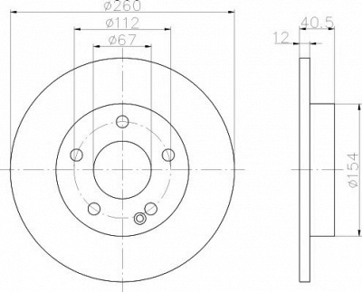 HELLA PAGID 8dd355105971 -  Тормозной диск